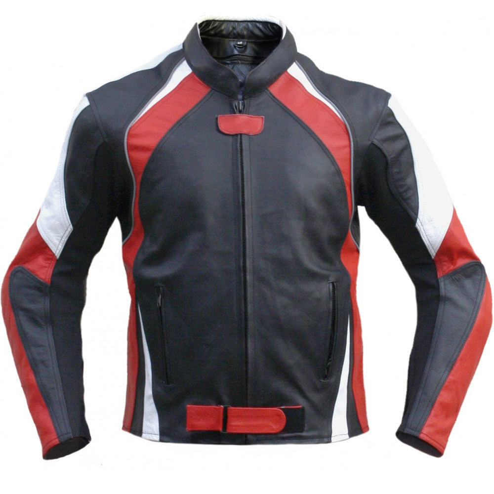 Lush Gear Red and Black Motorcycle Jacket with Protective Design