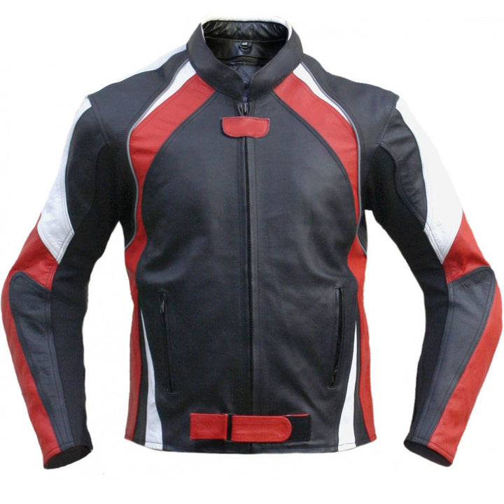 Lush Gear Red and Black Motorcycle Jacket with Protective Design
