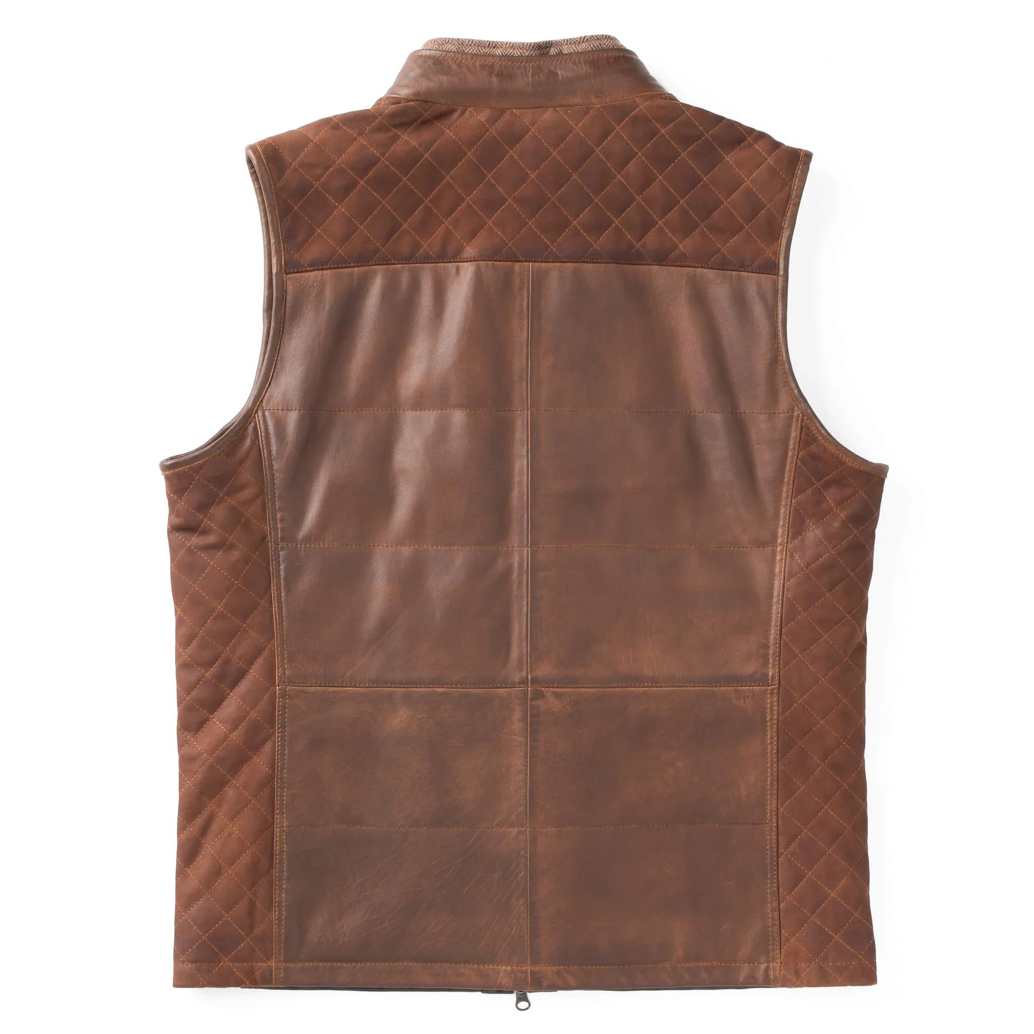 Vintage Mens Brown Leather Vest