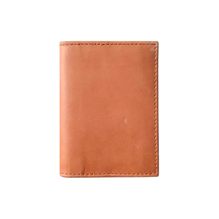 Tan Leather Bifold Mini Wallet - Leather Card Holder