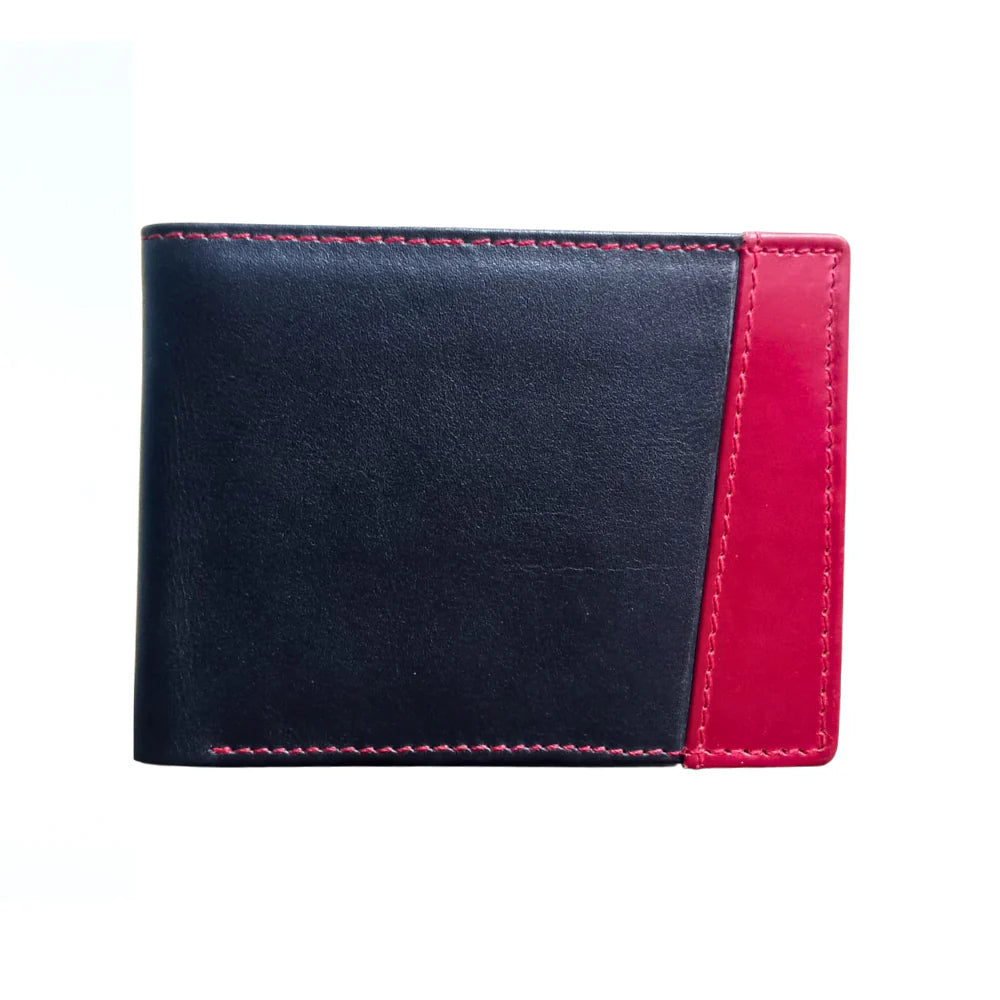Black & Red Leather Wallet for Men