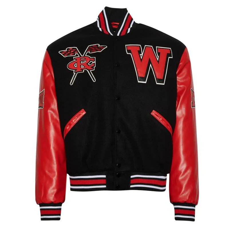 Winston Salem State University Black and Red Varsity Jacket