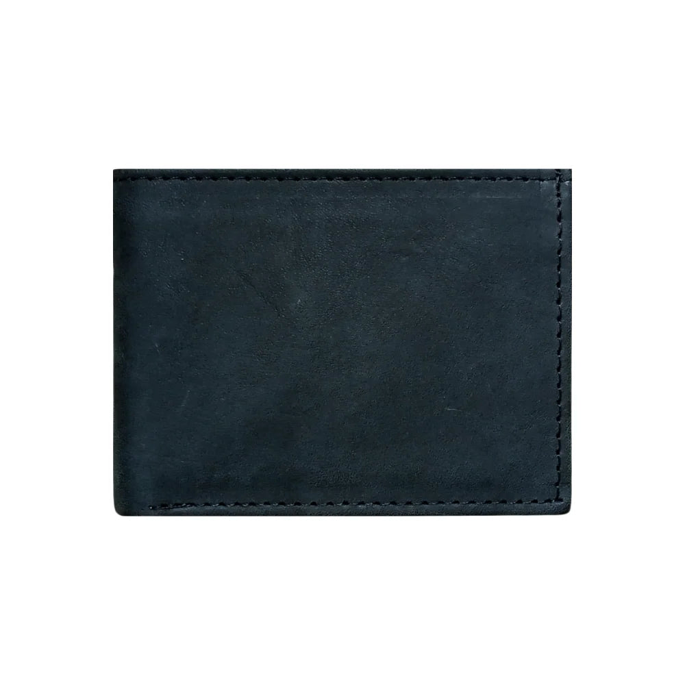 Charcoal Grey Slim Fold Leather Wallet
