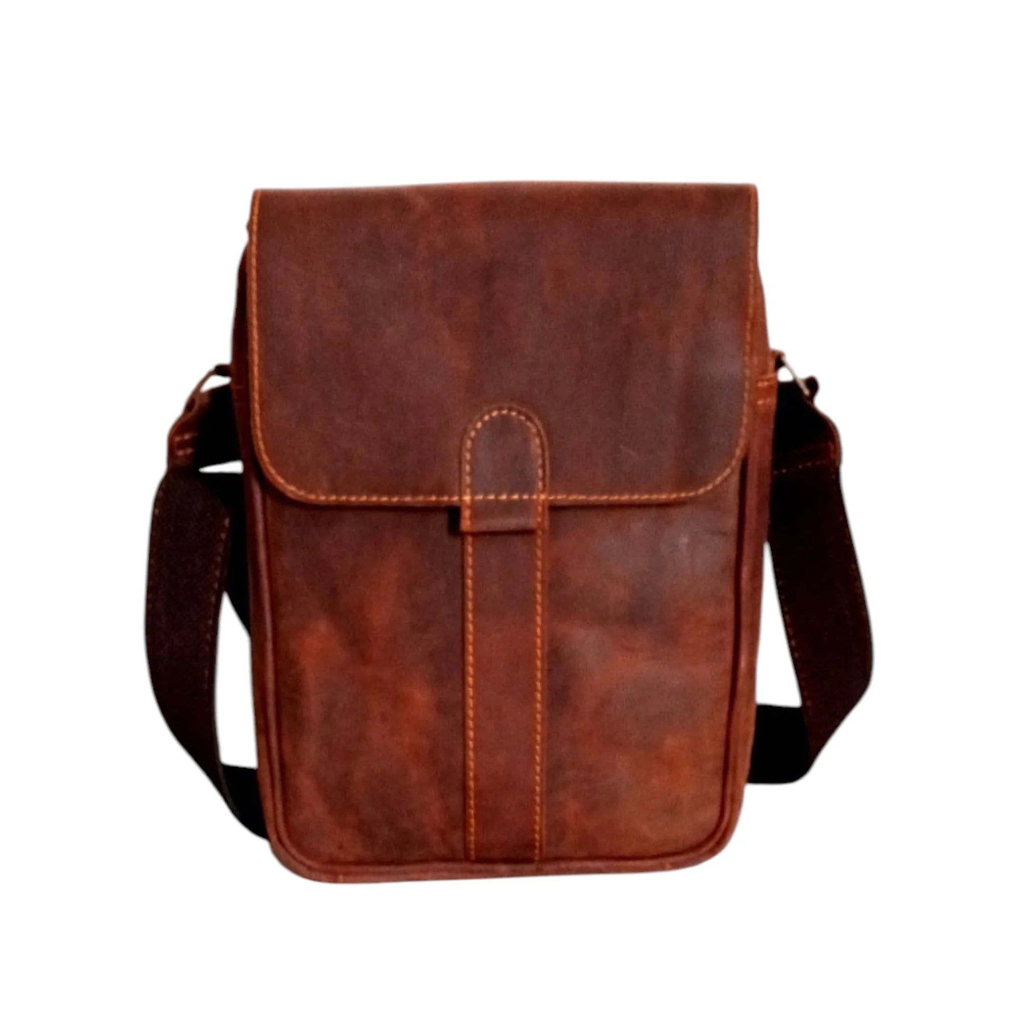 Crossover - Reddish Brown Cow Leather Crossbody Bag
