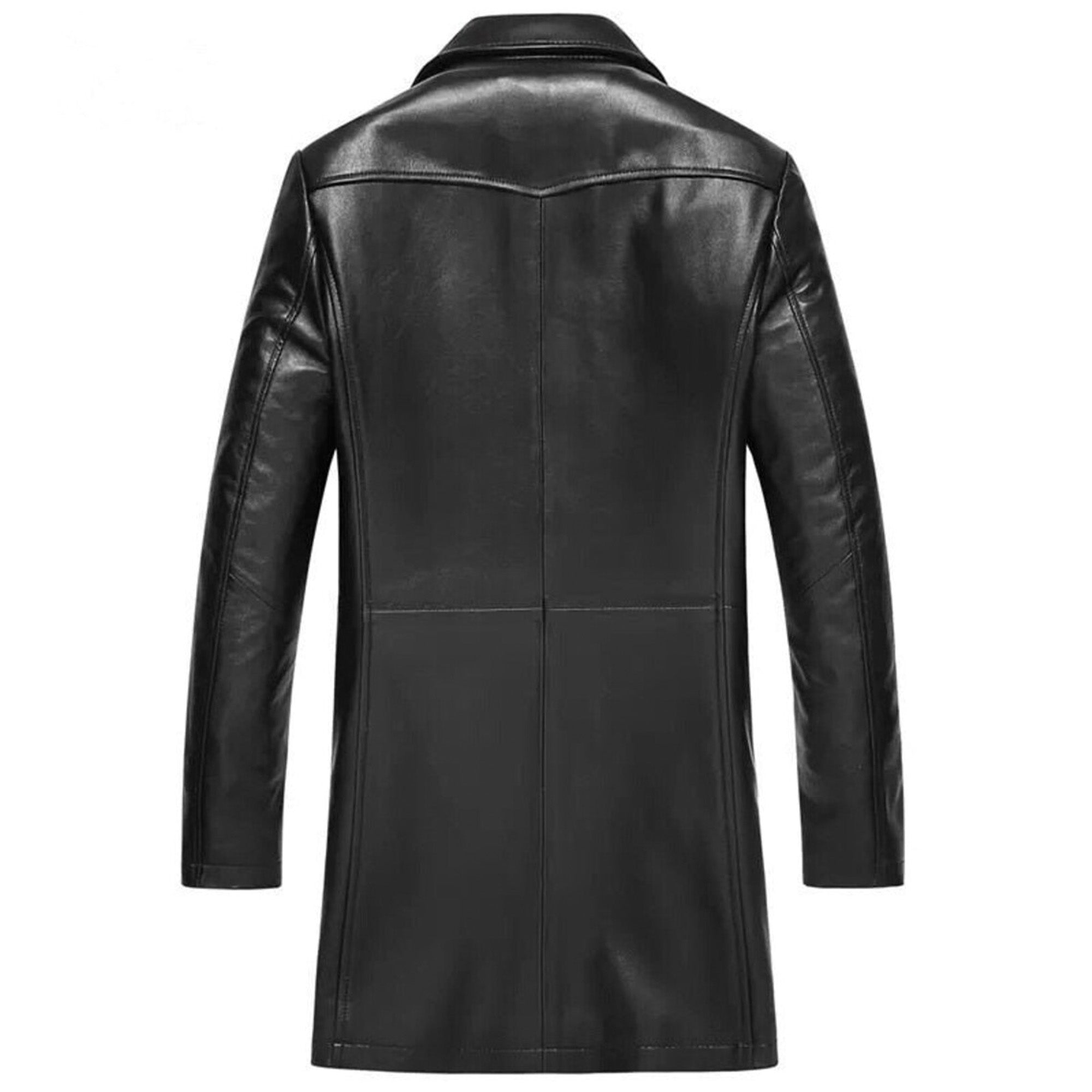 Lush Gear Men's Double Breasted Leather Blazer Jacket