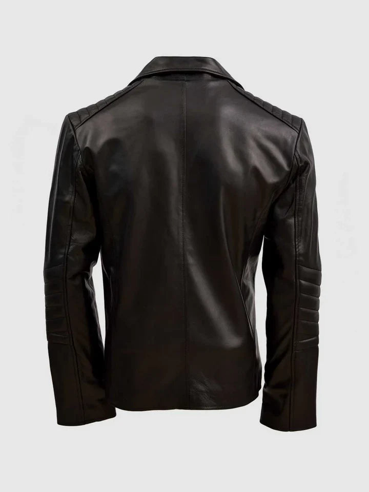 Slim Black Leather Jacket