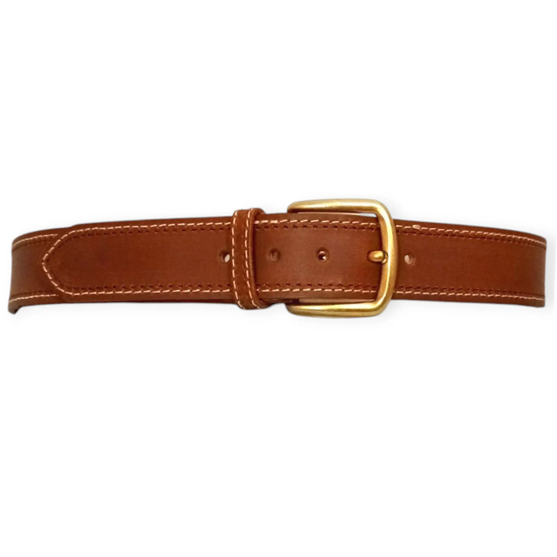 Leather Casual Belt - Double Stitched 40mm Wide