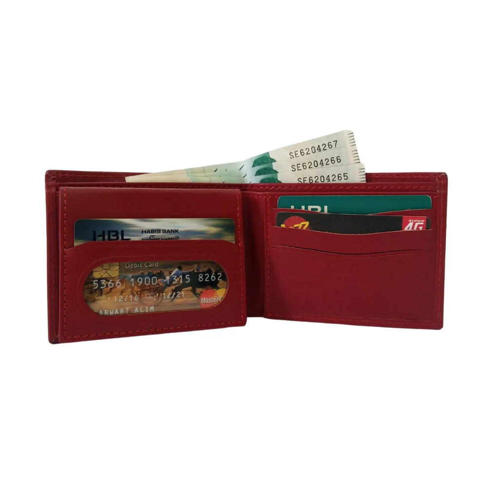 Red Leather Men's Wallet