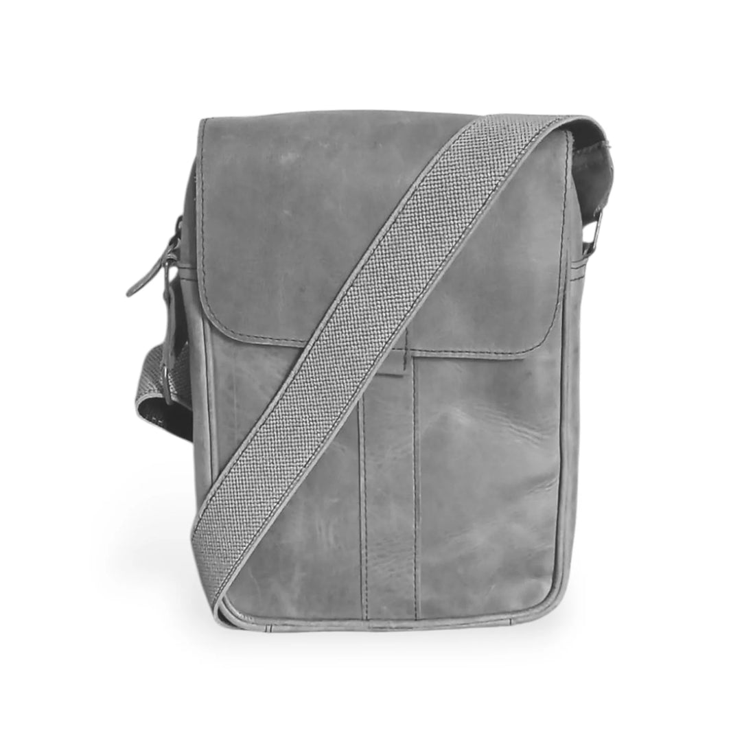 Crossover - Grey Cow Leather Crossbody Bag