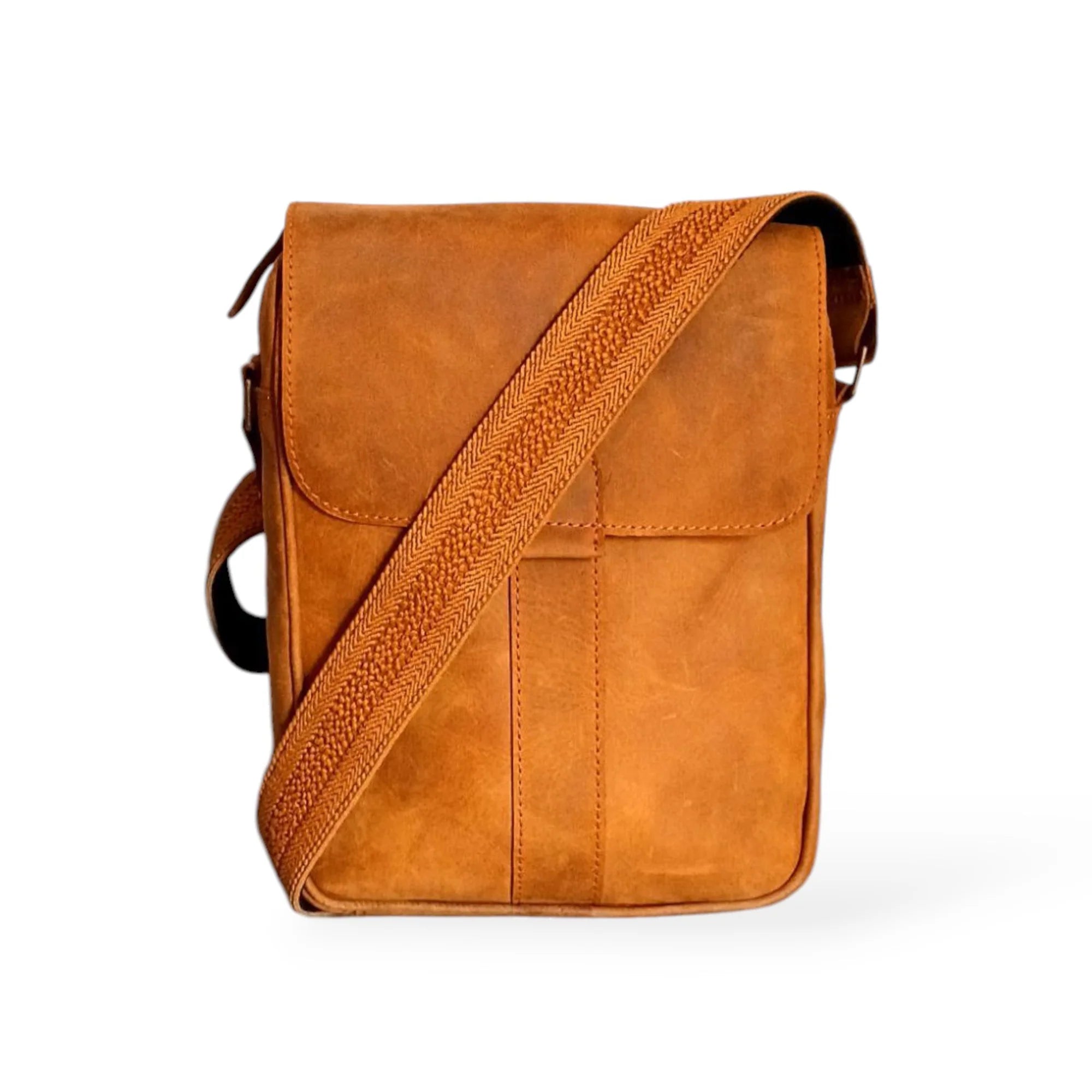Crossover - Tan Cow Leather Crossbody Bag