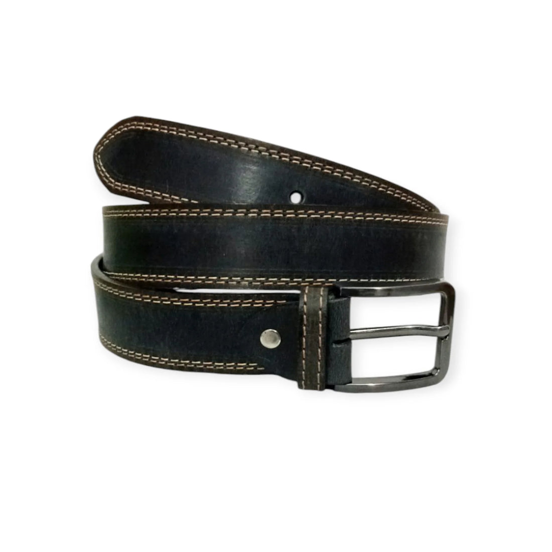 Buffalo Black Casual Belt - Double Stitched 40mm Wide
