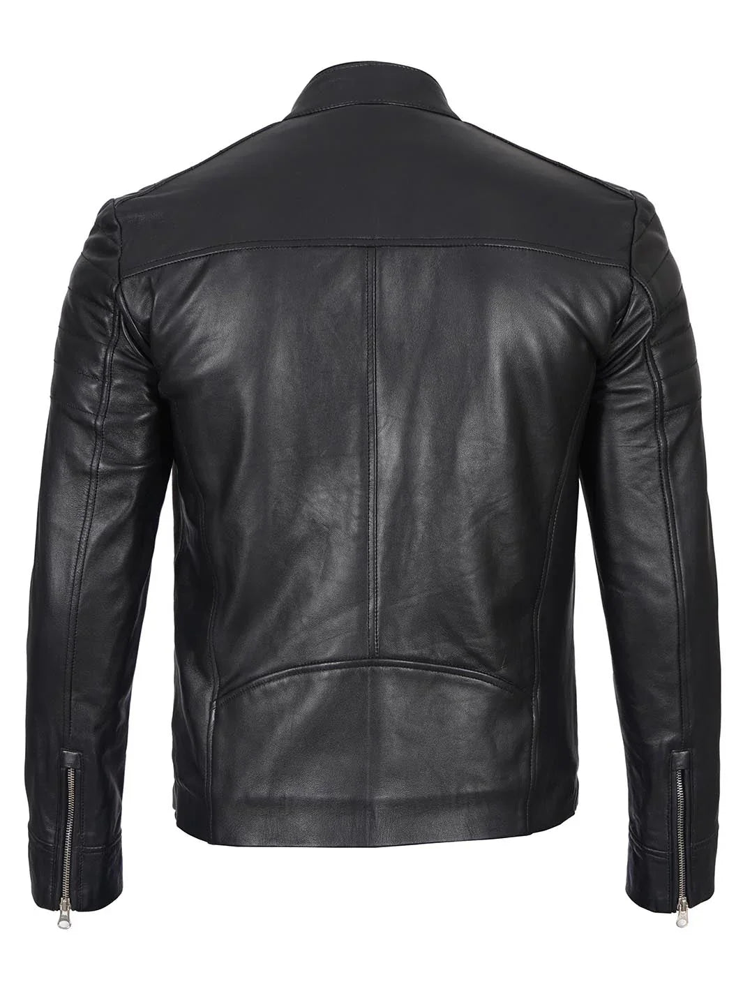 Carrie Men's Black Cafe Racer Leather Jacket