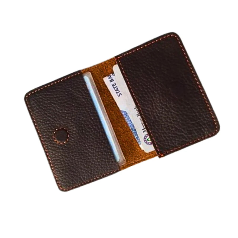 Choco Softy Mini Leather Wallet - Hidden Magnetic Closure