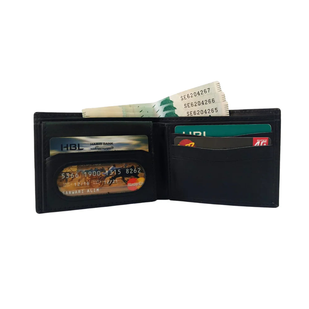 Black Leather Men's Wallet