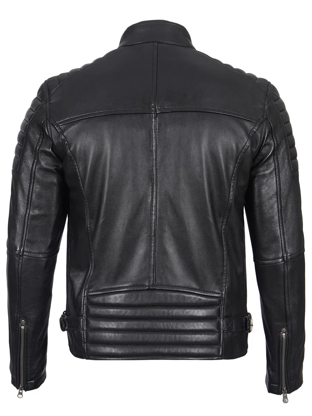 Felix Men's Black Biker Style Leather Jacket