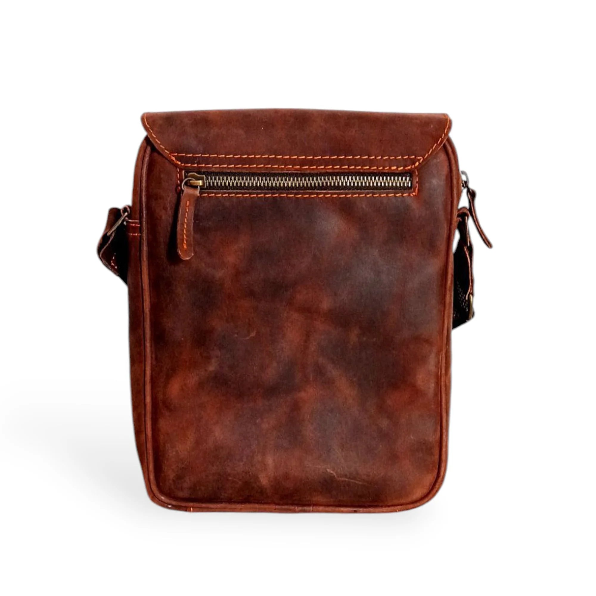 Crossover - Reddish Brown Cow Leather Crossbody Bag