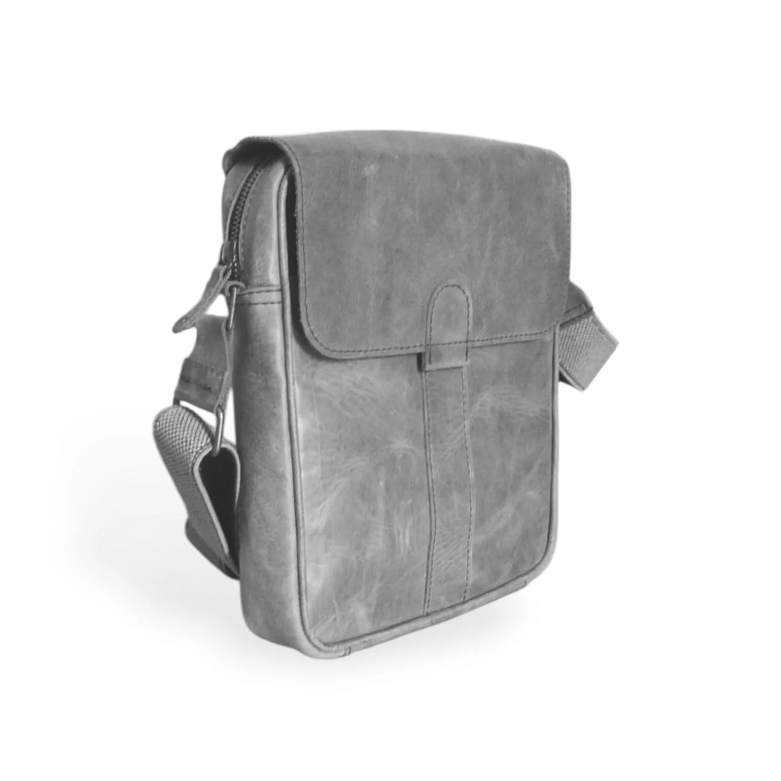 Crossover - Grey Cow Leather Crossbody Bag