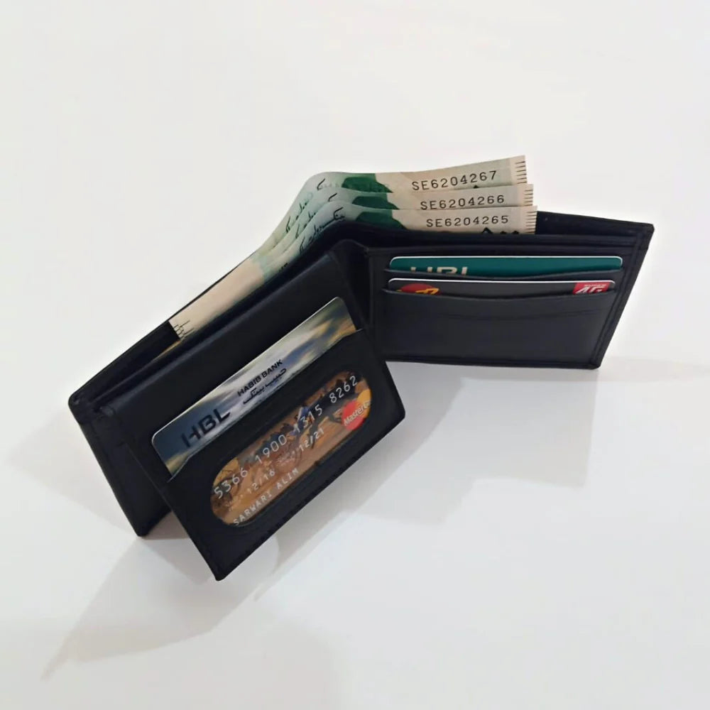 Black Leather Men's Wallet