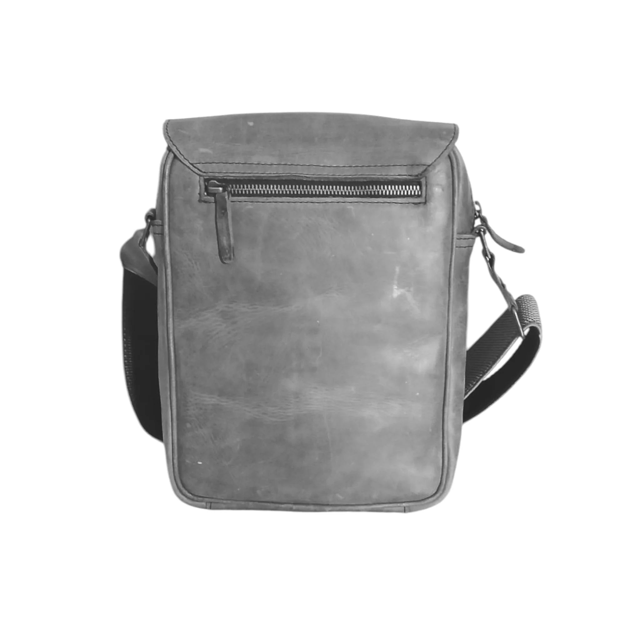 Crossover - Grey Cow Leather Crossbody Bag