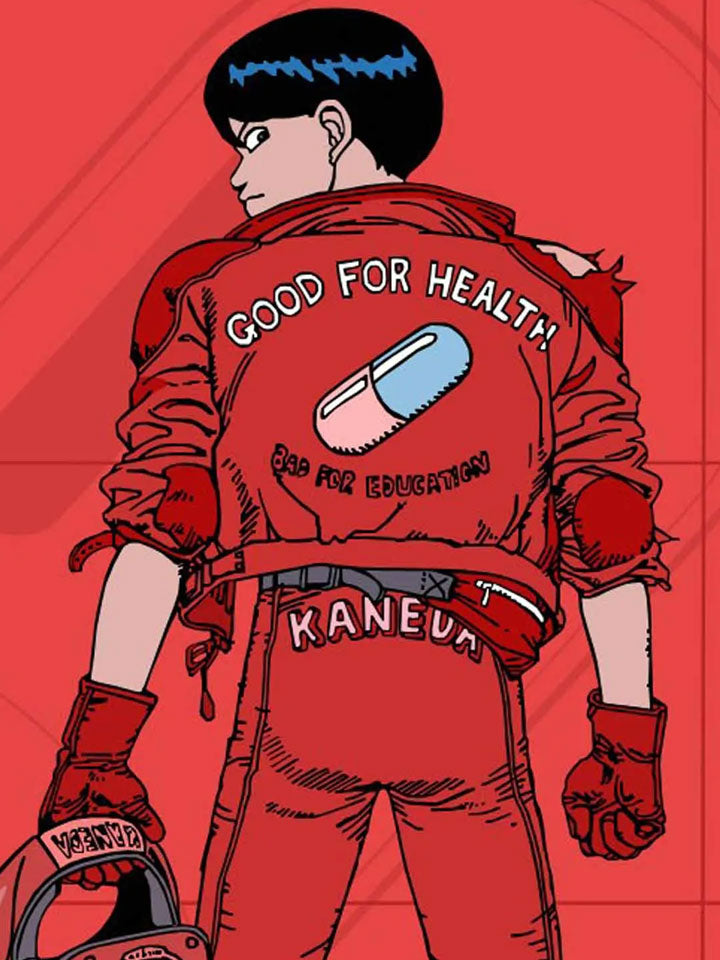 Red Leather Bomber Jacket