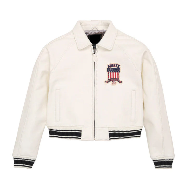 WOMEN CLASSIC WHITE LEATHER ICON JACKET