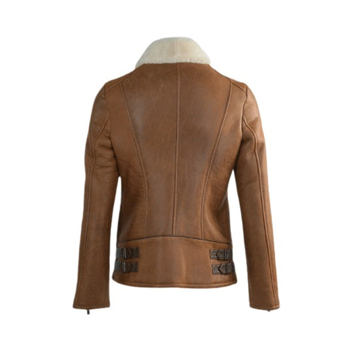 Women’s Jane B-3 Fur Sheepskin Bomber Jacket