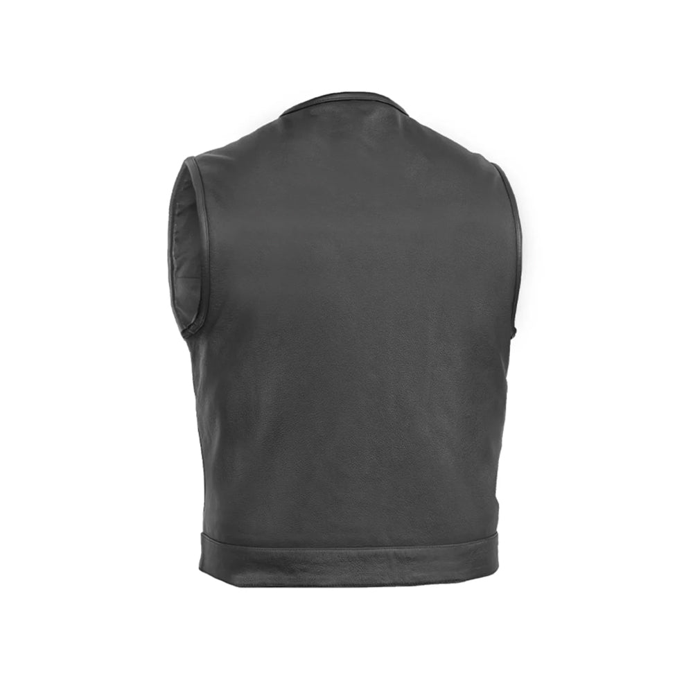 Drop Zone Men's Leather Motorcycle Vest