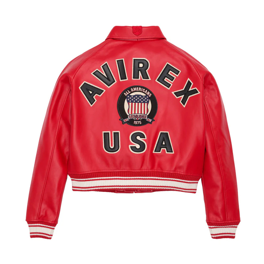 WOMEN CLASSIC RED LEATHER ICON JACKET