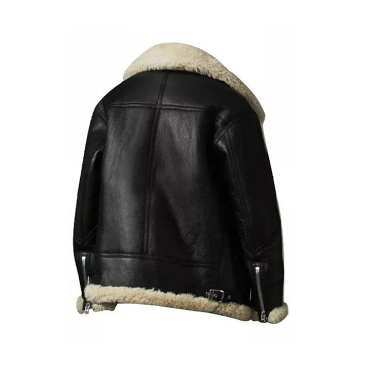 Womens Aviator Ivory Shearling Jacket