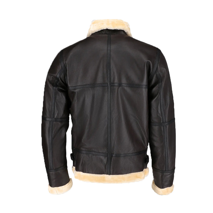 Steve Men’s Brown Bomber Leather Jacket
