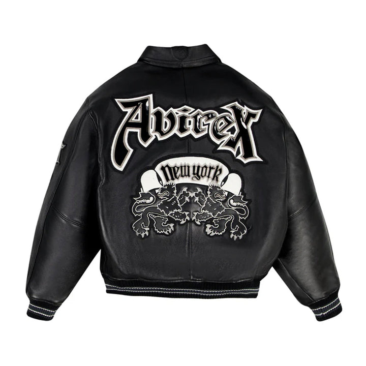 MENS CLASSIC BLACK GUTHAM LEATHER ICON JACKET