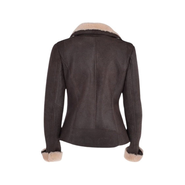 Women’s Luxury Aviator Shearling Bomber Jacket